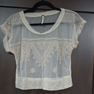 Free People Mesh Shirt Small